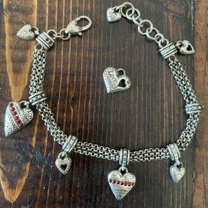 Brighton raining hearts bracelet
